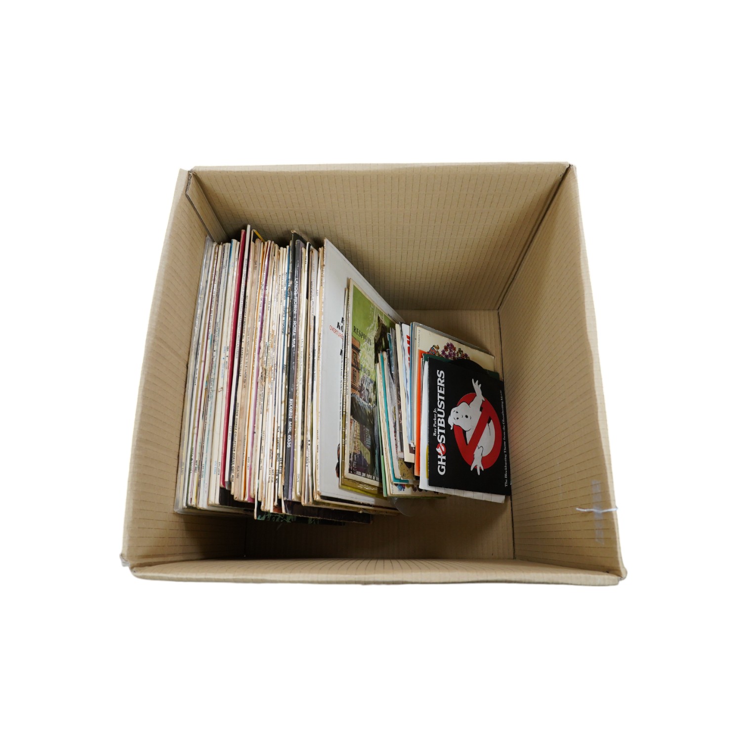 Forty LP pop and classical record albums and a small number of 7” singles, artists include; Fairport Convention, Pink Floyd, the Beatles, ABBA, Dvorak, Handel, Mozart, Mendelssohn, Rimsky Korsakov, etc. Condition - poor